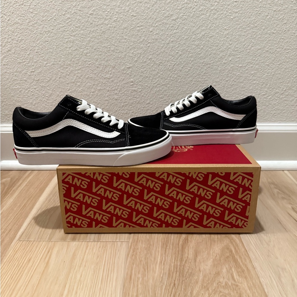 Vans Black and White Old Skool Sneakers - Picture 3 of 6